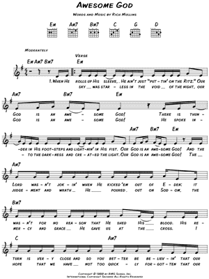 awesome god chords pdf